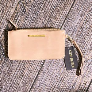 Steve Madden Blush Pink Clutch Wallet with Gold Label - New with Tags
